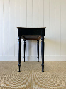 An English Pine Ebonized Desk or Console Side Table c1860