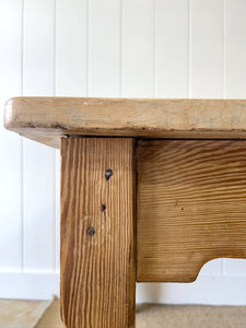An Antique English 6.5 ft Sycamore Baker's Dining Table