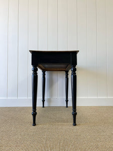 An English Pine Ebonized Desk or Console Side Table c1860