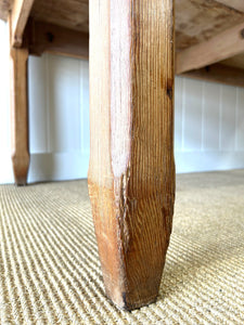 An Antique English 6.5 ft Sycamore Baker's Dining Table