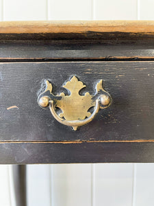 An English Pine Ebonized Desk or Console Side Table c1860