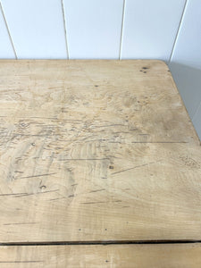 An Antique English 6.5 ft Sycamore Baker's Dining Table