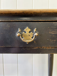 An English Pine Ebonized Desk or Console Side Table c1860