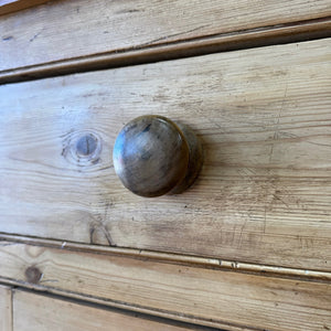 A 19th Century English Pine Bookcase Cabinet or Hutch with Glazed Doors