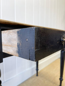 An English Pine Ebonized Desk or Console Side Table c1860