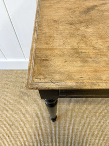 An English Pine Ebonized Desk or Console Side Table c1860