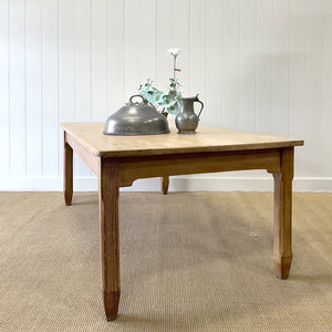 An Antique English 6.5 ft Sycamore Baker's Dining Table