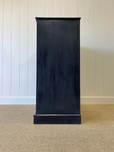 An English Ebonized Pine Black Chest of Drawers Dresser c1890