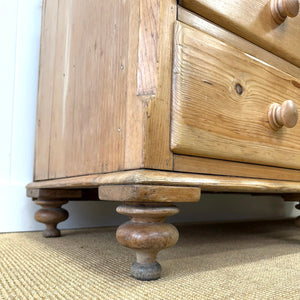 An English Country 7 Drawer Pine Buffet or Sideboard