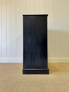 An English Ebonized Pine Black Chest of Drawers Dresser c1890