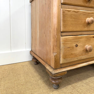 An English Country 7 Drawer Pine Buffet or Sideboard