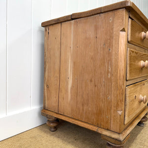 An English Country 7 Drawer Pine Buffet or Sideboard