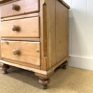 An English Country 7 Drawer Pine Buffet or Sideboard