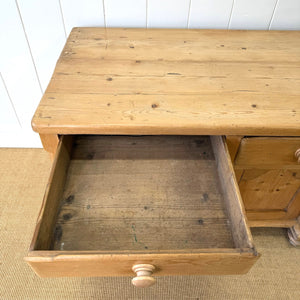 An English Country 7 Drawer Pine Buffet or Sideboard