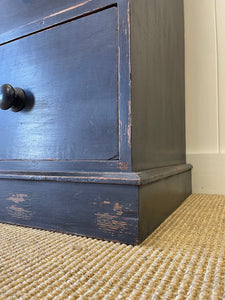 An English Ebonized Pine Black Chest of Drawers Dresser c1890