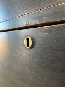An English Ebonized Pine Black Chest of Drawers Dresser c1890