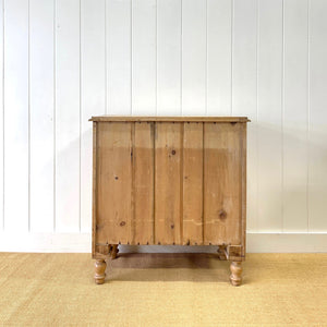 An Antique English Pine Chest of Drawers Dresser Tulip Feet c1890
