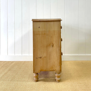 An Antique English Pine Chest of Drawers Dresser Tulip Feet c1890