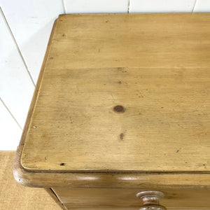 An Antique English Pine Chest of Drawers Dresser Tulip Feet c1890