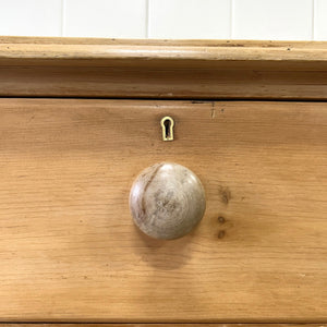 An Antique English Pine Chest of Drawers Dresser Tulip Feet c1890