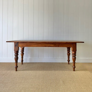 An Antique English Country Pine 6ft Dining Farmhouse Table – The