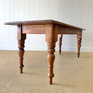 An Antique English Country Pine 6ft Dining Farmhouse Table