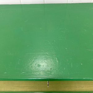 A Green English Pine Blanket Box or Coffee Table With Iron Handles c1850