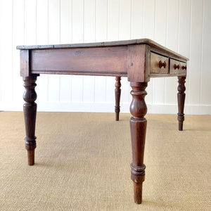 A Victorian Pine English Country 5ft Dining Table