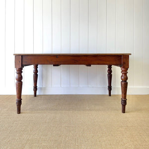 A Victorian Pine English Country 5ft Dining Table