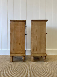 A Charming Set of English Pine Nightstands c1890