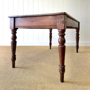 A Victorian Pine English Country 5ft Dining Table