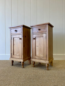 A Charming Set of English Pine Nightstands c1890