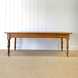 An Antique English Country Pine 7ft Dining Table