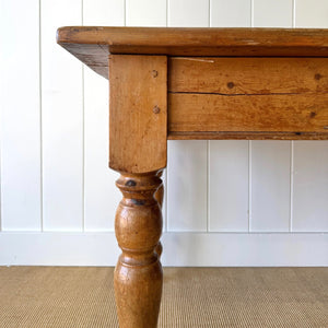 An Antique English Country Pine 7ft Dining Table