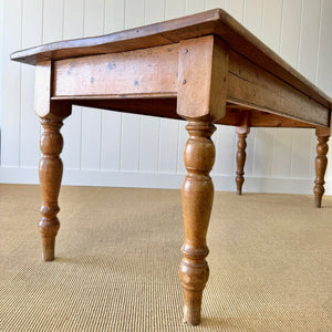 An Antique English Country Pine 7ft Dining Table