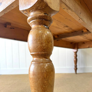 An Antique English Country Pine 7ft Dining Table