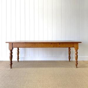 An Antique English Country Pine 7ft Dining Table