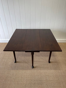 Antique English Mahogany Georgian Spoon Foot Drop Leaf Table c1800