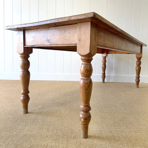 An Antique English Country Pine 7ft Dining Table
