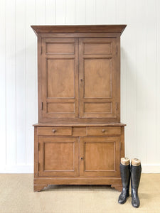A Large 19th Century French Pine Linen Press Cupboard