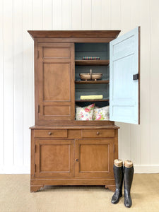 A Large 19th Century French Pine Linen Press Cupboard