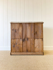 An Antique English Pine Chest of Drawers/Dresser with Dark Knob Hardware c1890