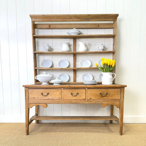 An Antique Pine Country Welsh Dresser c1800