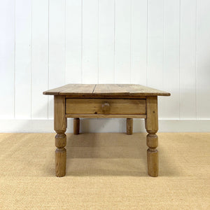 An Antique English Country Pine Coffee Table