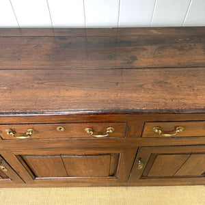 A Large Antique Welsh Oak Dresser Base or Sideboard c1800