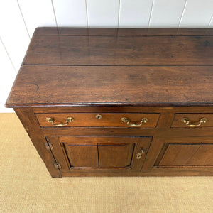 A Large Antique Welsh Oak Dresser Base or Sideboard c1800