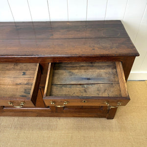 A Large Antique Welsh Oak Dresser Base or Sideboard c1800