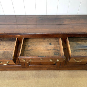 A Large Antique Welsh Oak Dresser Base or Sideboard c1800