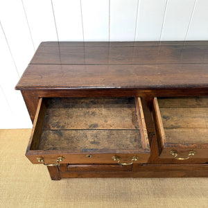 A Large Antique Welsh Oak Dresser Base or Sideboard c1800