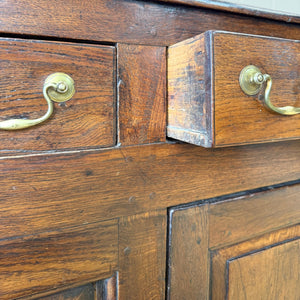 A Large Antique Welsh Oak Dresser Base or Sideboard c1800